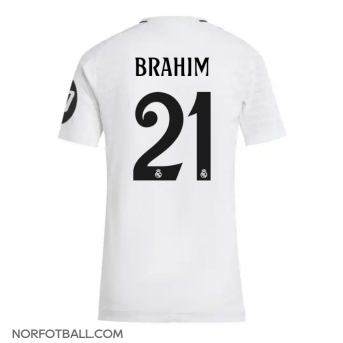Billige Fotballdrakt Real Madrid Brahim Diaz #21 Replika Hjemmedrakt Dame 2024-25 Kortermet
